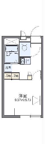 レオパレスかぜ(1K/2階)の間取り写真