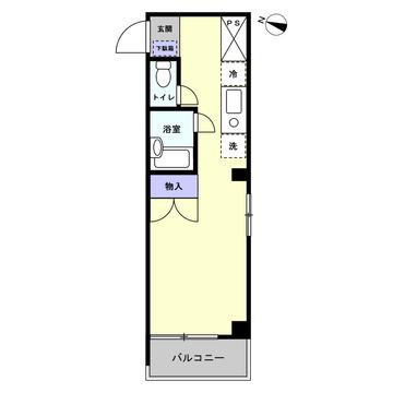 板垣ビル(ワンルーム/2階)の間取り写真