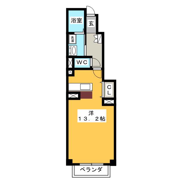 フィオーレ(ワンルーム/1階)の間取り写真