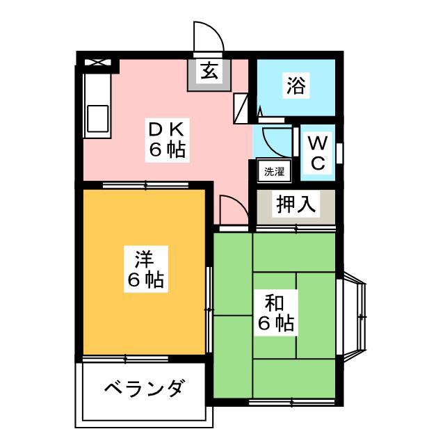 第二福寿ビル(2DK/3階)の間取り写真
