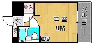 モンシャンブル(ワンルーム/4階)の間取り写真
