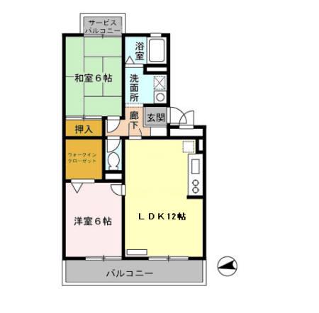 パンプキンハウス(2LDK/1階)の間取り写真