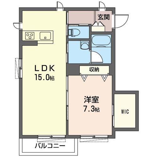 MH高津シャーメゾン(1LDK/3階)の間取り写真