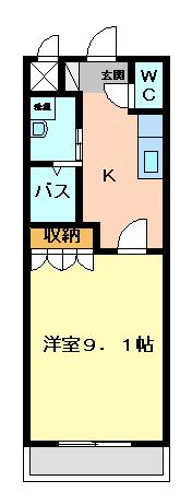 メゾンリバティー(1K/1階)の間取り写真