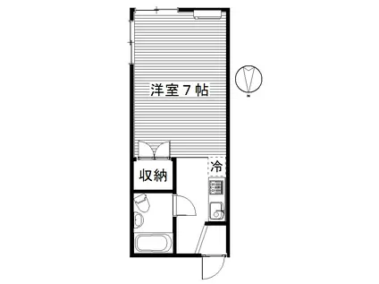 ホワイトプラザ玉村(1K/2階)の間取り写真