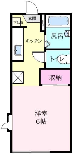 アドバンスヒル(1K/1階)の間取り写真