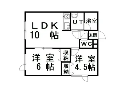 ファミールハイツ(2LDK/2階)の間取り写真