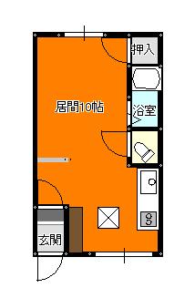 オリス緑町ハイツ2(ワンルーム/2階)の間取り写真