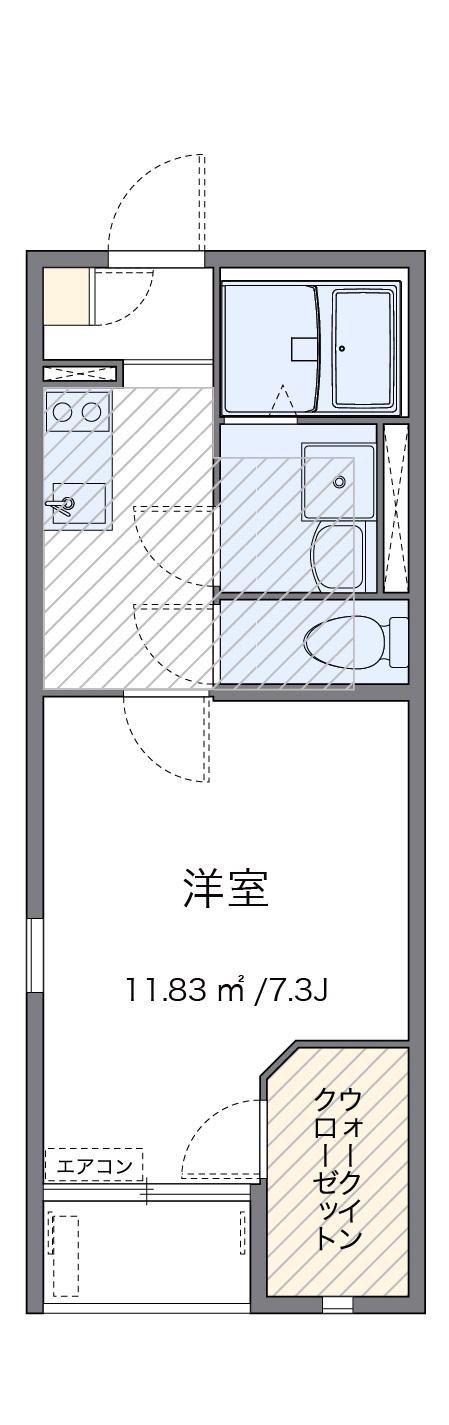 レオネクスト優(1K/2階)の間取り写真