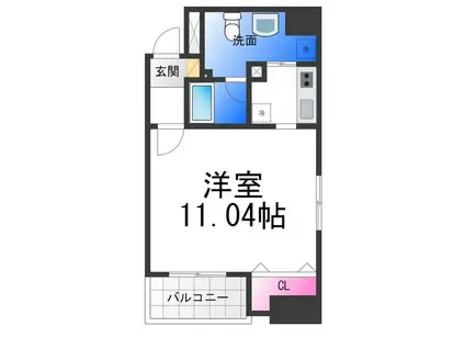 プライムス堺駅前フェニックス通(1K/11階)の間取り写真