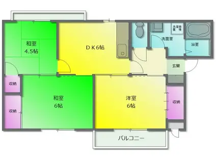 サンヴィレッジ上尾II(3DK/1階)の間取り写真