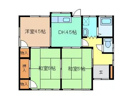 みすみハウス(3DK/1階)の間取り写真