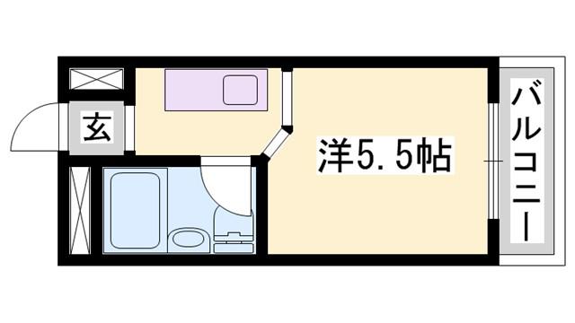 サンワプラザ福崎I(ワンルーム/1階)の間取り写真