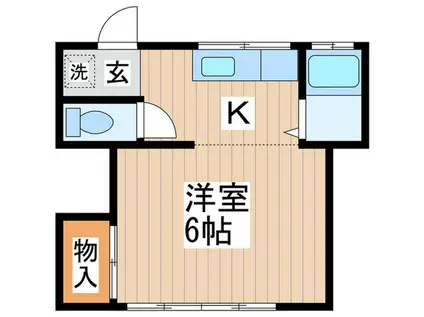 ハウスワカバ(1K/2階)の間取り写真