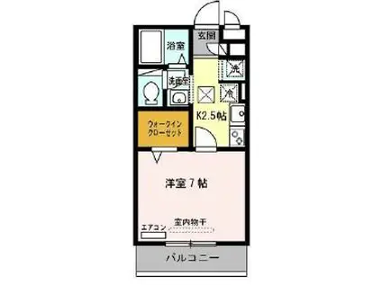 セジュールオッツ八戸ノ里(1K/3階)の間取り写真