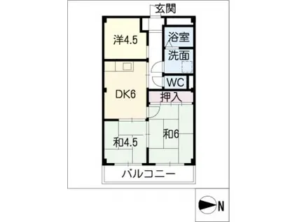 サンハイツスター(3DK/1階)の間取り写真