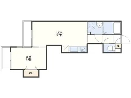 ノール住吉(1LDK/5階)の間取り写真
