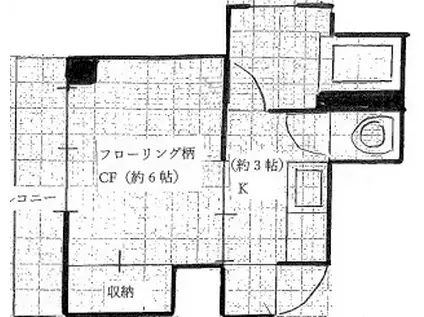 第一富士川ビル(1K/4階)の間取り写真
