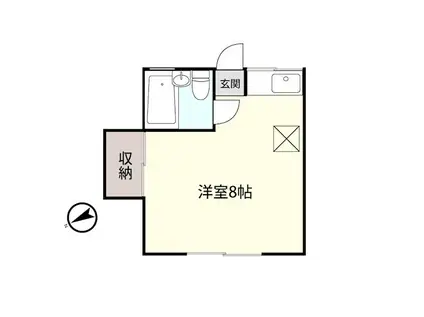 ラ・ネージュレザン(ワンルーム/1階)の間取り写真