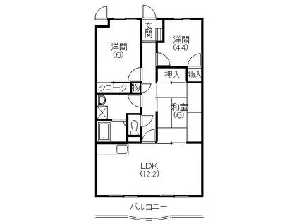 マ・メゾン蜆塚(3LDK/4階)の間取り写真