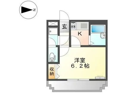 グランチェスタ(1K/1階)の間取り写真