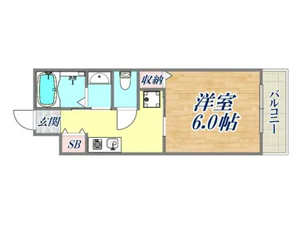 アメニティヒルズⅠ(1K/3階)の間取り写真