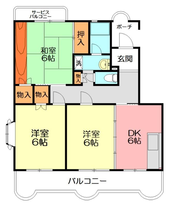 第5メゾン星崎(3DK/4階)の間取り写真