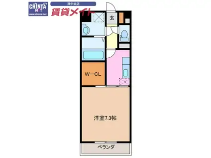 ART DE VIVRE(1K/2階)の間取り写真