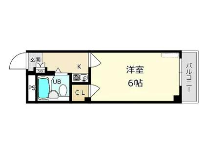 パレス甲子園(1K/2階)の間取り写真