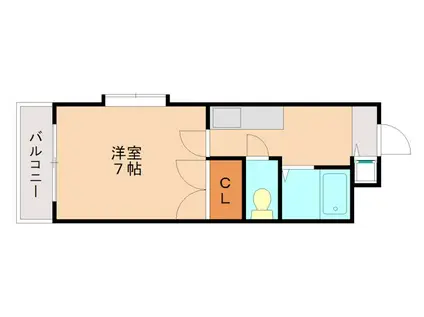 キララ的場(1K/4階)の間取り写真