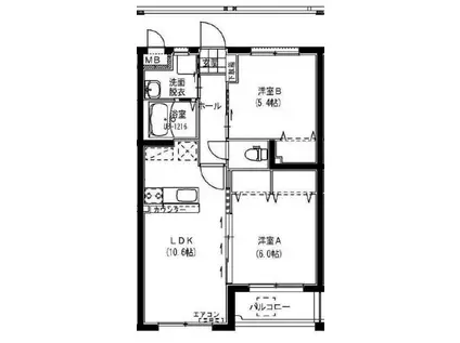 アンシャンテ・I(2LDK/3階)の間取り写真