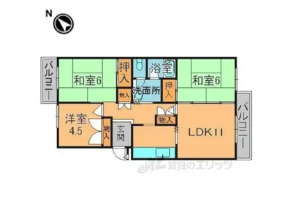 守山駅前東5号棟(3LDK/5階)の間取り写真