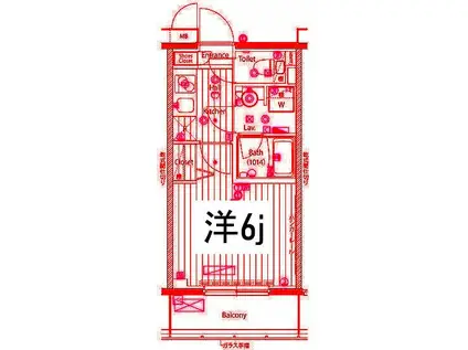 ガーラ・プレシャス川崎(1K/10階)の間取り写真