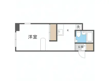 創成グランドハイツ(ワンルーム/4階)の間取り写真