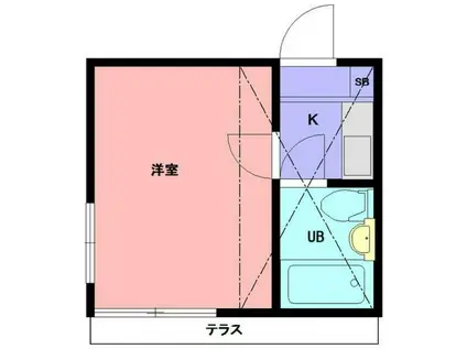 セドルハイム向原(1K/1階)の間取り写真