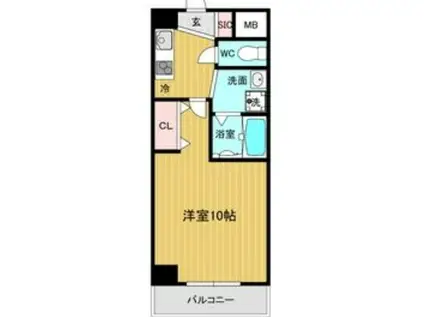 リアライズ神戸サウス(1K/3階)の間取り写真