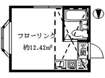 ライフピアステラ(ワンルーム/2階)の間取り写真