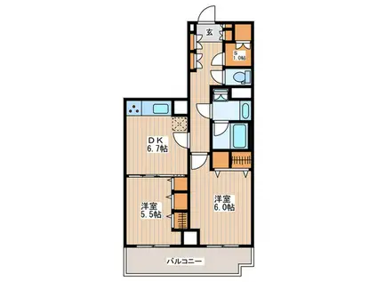 一橋学園ガーデニア(2SDK/3階)の間取り写真