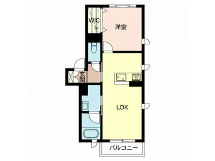 JR舞鶴線 東舞鶴駅 徒歩20分 2階建 築4年(1LDK/1階)の間取り写真