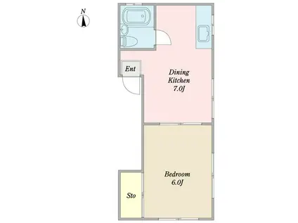 森下ハウス(1DK/2階)の間取り写真