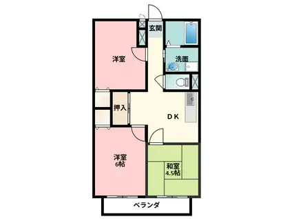 NSHOUSEひかみ(3DK/1階)の間取り写真