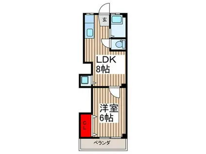 石井マンション(1LDK/2階)の間取り写真
