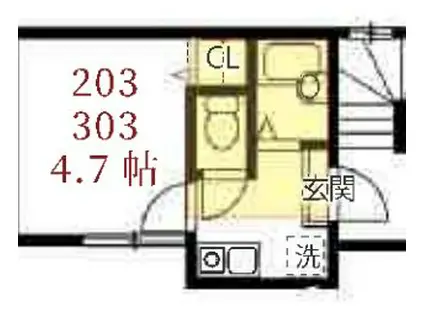 ノーザンロード保谷(1K/2階)の間取り写真
