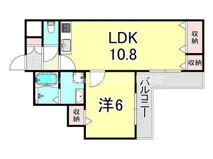 フローリッシュ崇徳院(1LDK/4階)の間取り写真
