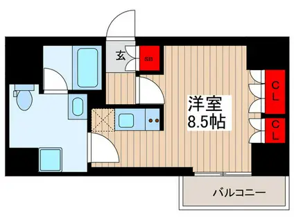 セジョリ墨田イーストIII(ワンルーム/2階)の間取り写真