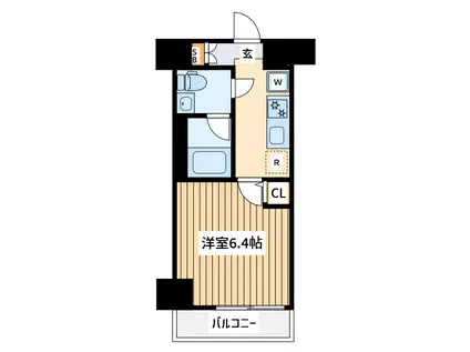クレストタップ新横浜(1K/10階)の間取り写真