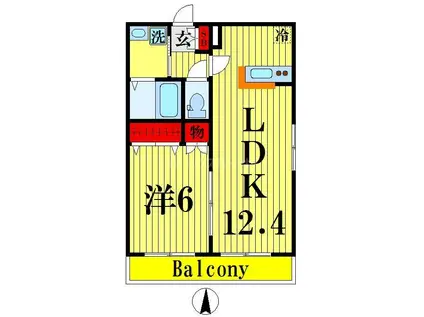 ハウス ノイヤール(1LDK/3階)の間取り写真