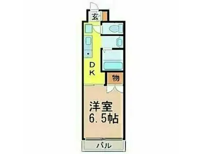 セントラル瑞穂(1DK/7階)の間取り写真