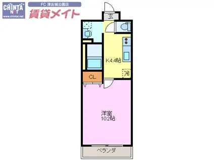 サクラーレ(1K/3階)の間取り写真