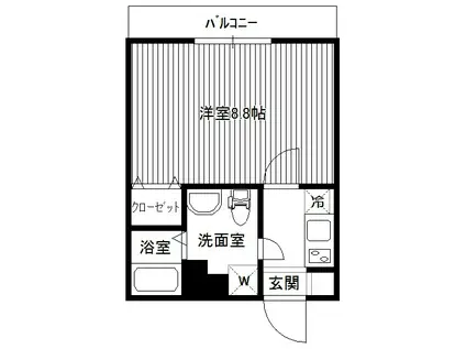 RAUMラウム(1K/3階)の間取り写真